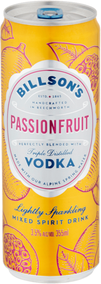 Billsons Vodka & Passionfruit Can 4X355ML