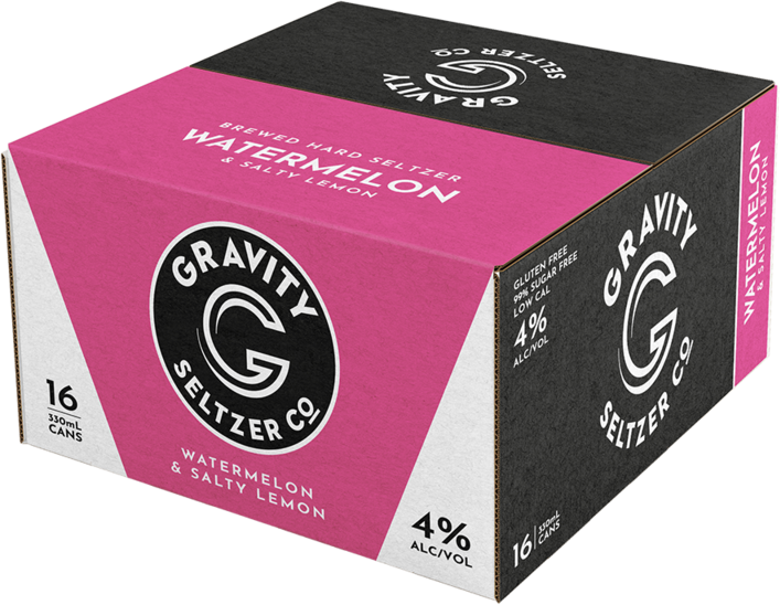 Gravity Seltzer Watermelon & Salty Lemon Can 16X330ML