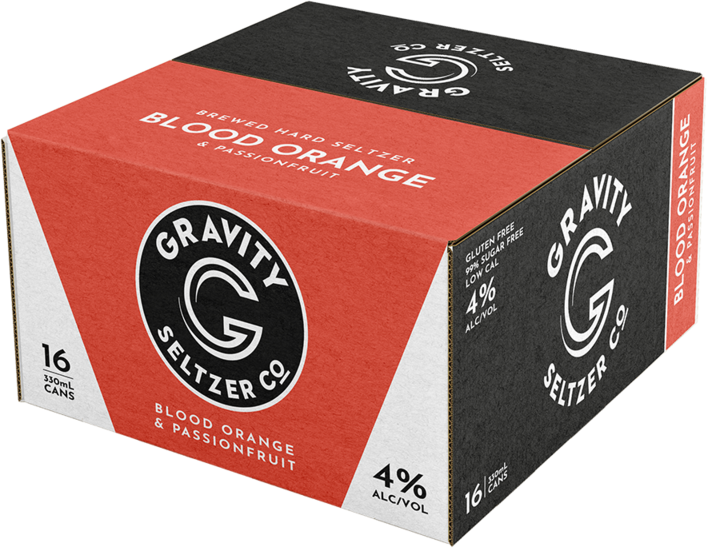 Gravity Seltzer Blood Orange & Passionfruit Can 16X330ML