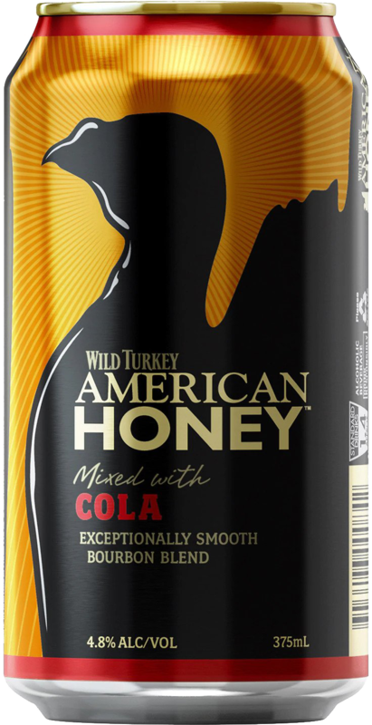 Wild Turkey American Honey Bourbon & Cola Can 4X375ML
