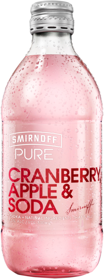 null Smirnoff Pure C/Berry Apple & Soda Bottle 4X300ML