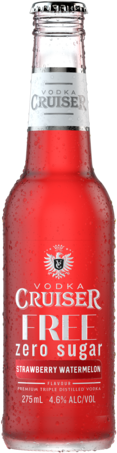 Vodka Cruiser Strawberry Watermelon Sugar Free Bottle 4X275ML