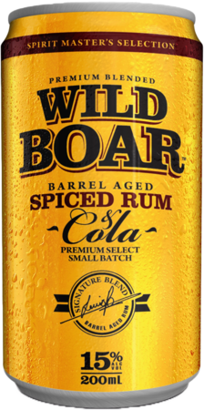 Wild Boar Spiced Rum & Cola 15% Can 24X200ML