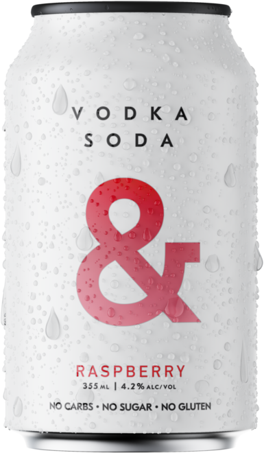 Ampersand Vodka Soda & Raspberry Can 4X355ML