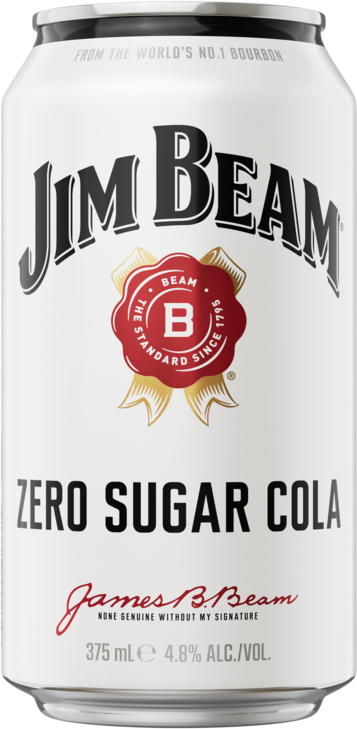 Jim Beam White Label Bourbon & Zero Cola Can 1X375ML