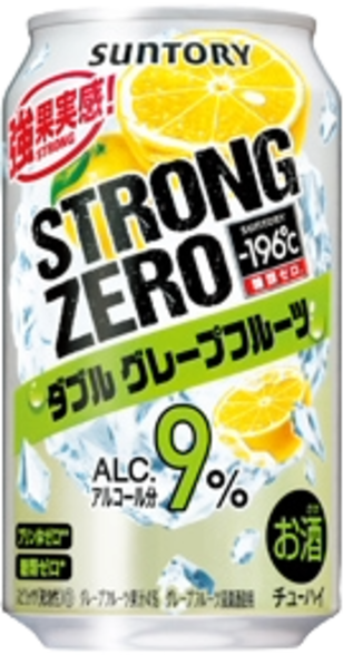 Suntory -196 Strong Zero Double Grapefruit 9% 4X350ML