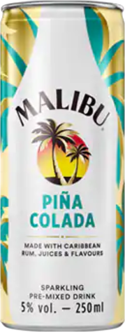 Malibu Pina Colada Can 4X250ML