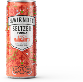 Smirnoff Seltzer Spicy Margarita 7% Can 4X250ML