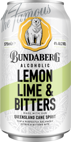 Bundaberg Alcoholic Lemon Lime Bitters Can 4X375ML