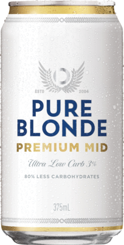Pure Blonde Mid Can 6X375ML