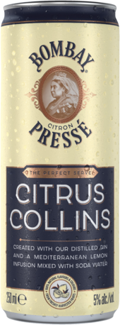 Bombay Presse Citrus Collins Can 5% 1X250ML