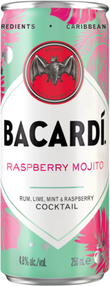 Bacardi Raspberry Mojito Can 4X250ML