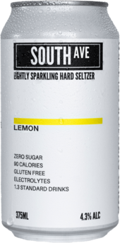 South Ave Lemon Seltzer Can 16X375ML