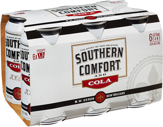 null Southern Comfort & Cola Can 6X375ML