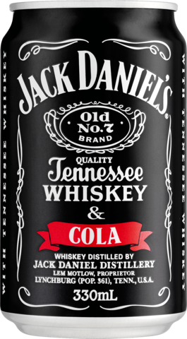 null Jack Daniels Tennessee Whiskey & Cola Can Cube 24X330ML