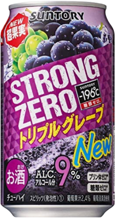 Suntory -196 Strong Zero Grape 9% 24X350ML
