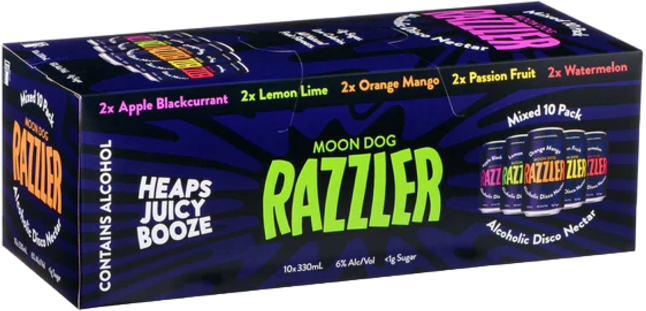 Moon Dog Razzler Mega Mixed Pack Can 10X330ML
