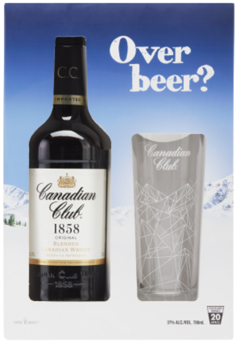 Canadian Club Whisky Highball Glass Gift Pack 700ML