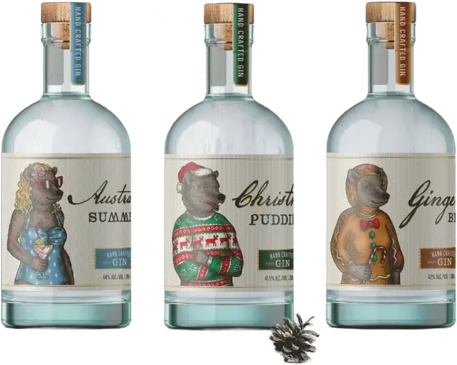 Tiny Bear Christmas Trio Gift Box Gin 200ML