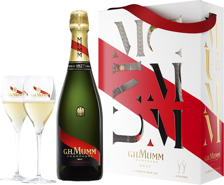 Mumm Grand Cordon NV Flutes Gift Pack 750ML