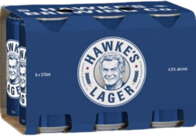 Hawkes Lager Can 6X375ML