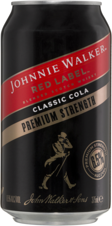 Johnnie Walker Red Label Scotch Premium 6.5% Can 10X375ML