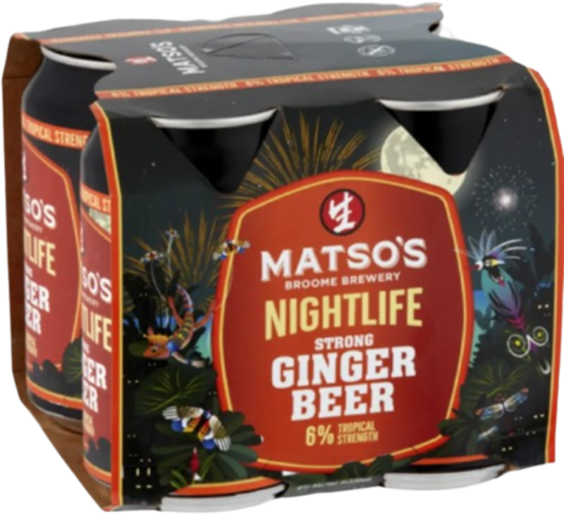 Matsos Nightlife Strong Gingerbeer Can 4X330ML