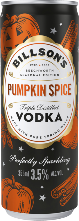 Billsons Vodka & Pumpkin Spice Can 24X355ML