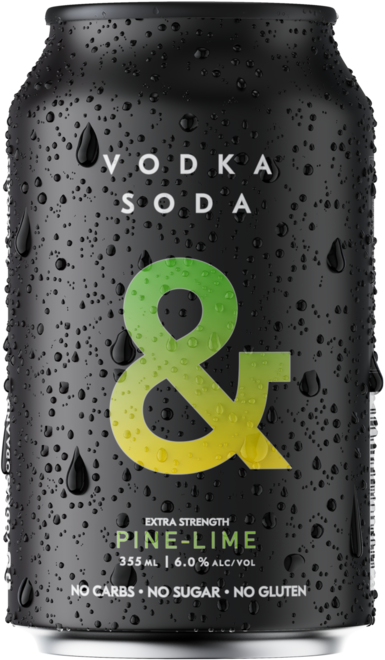 Ampersand Vodka Soda & Pine Lime 6% Can 4X330ML