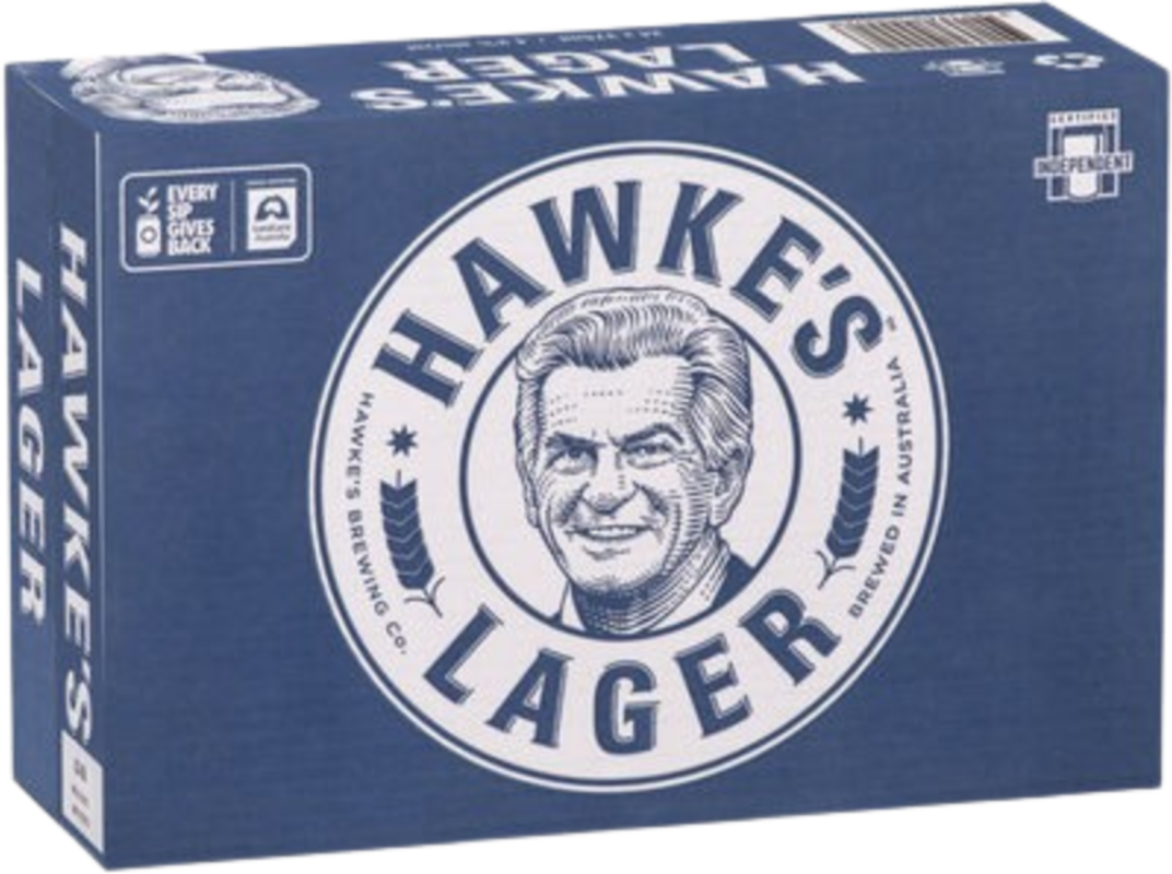 Hawkes Lager Can 24X375ML