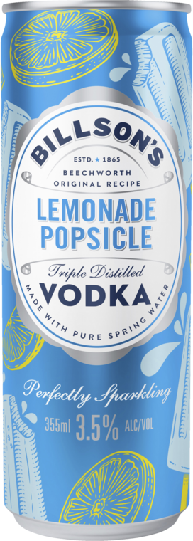 Billsons Vodka & Lemonade Popsicle Can 4X355ML