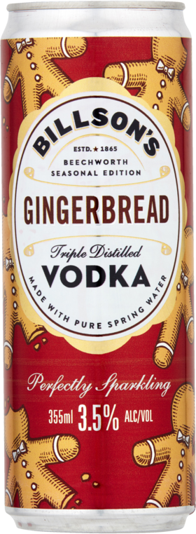 Billson's Vodka & Gingerbread Can 4X355ML