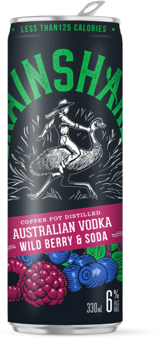 Grainshaker Vodka Wild Berry & Soda Can 4X330ML