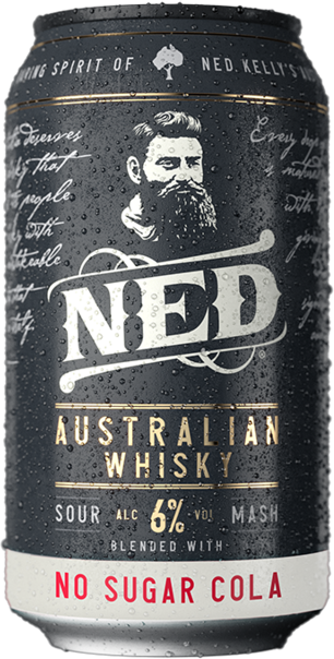 Ned Kelly Whisky & Cola No Sugar 6% Can 1X375ML