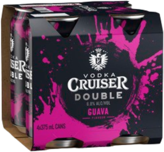 Vodka Cruiser Double Guava 6.8% Can 4X375ML