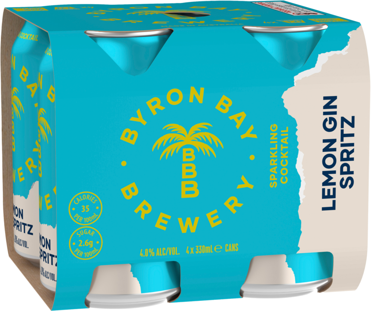 Byron Bay Lemon Gin Spritz Can 4X330ML Liquor Legends