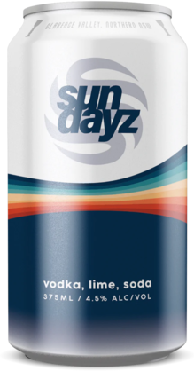 Sundayz Vodka Lime Soda 4.5% Can 4X375ML