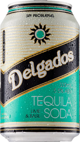 Delgados Lime & Basil Tequila Soda Can 1X330ML