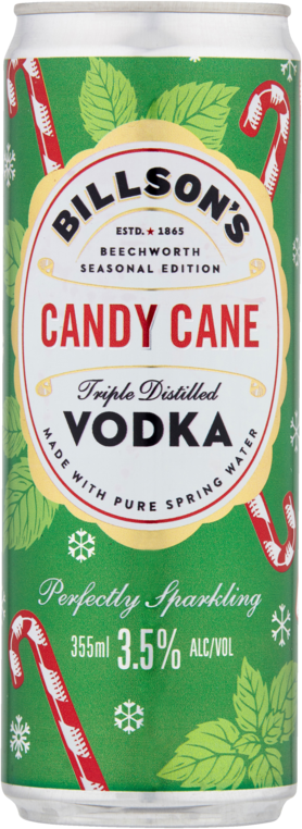 Billson's Vodka & Candy Cane Can 4X355ML