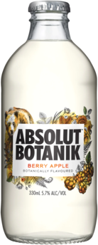 Absolut Botanic Berry Apple Bottle 1X330ML