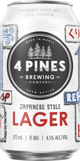 4 Pines Japanese Lager Can 1X375ML