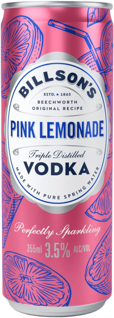 Billsons Vodka & Pink Lemonade Can 24X355ML