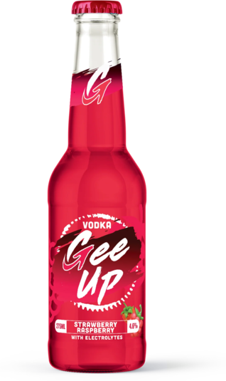 Gee Up Vodka Strawberry & Raspberry Bottle 4X275ML