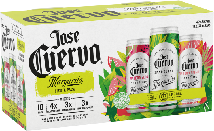 Jose Cuervo Sparkling Margarita Mixed Can 10X330ML