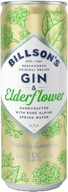 Billsons Gin & Elderflower Can 24X355ML