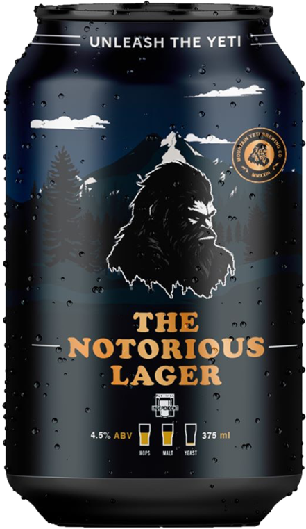 Mountain Yeti Lager Can 16X375ML