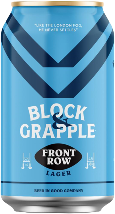 Block & Grapple Front Row Lager Can 24X375ML