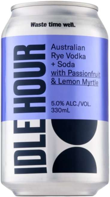 Idle Hour Vodka & Soda Passionfruit & Lemon Myrtle Can 4X330ML
