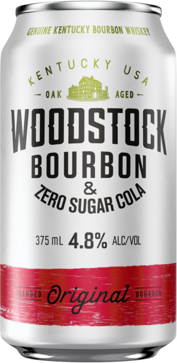 Woodstock Bourbon Zero Sugar 4.8% Can 6X375ML