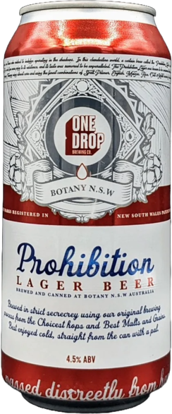 One Drop Prohibition Lager Can 1X440ML